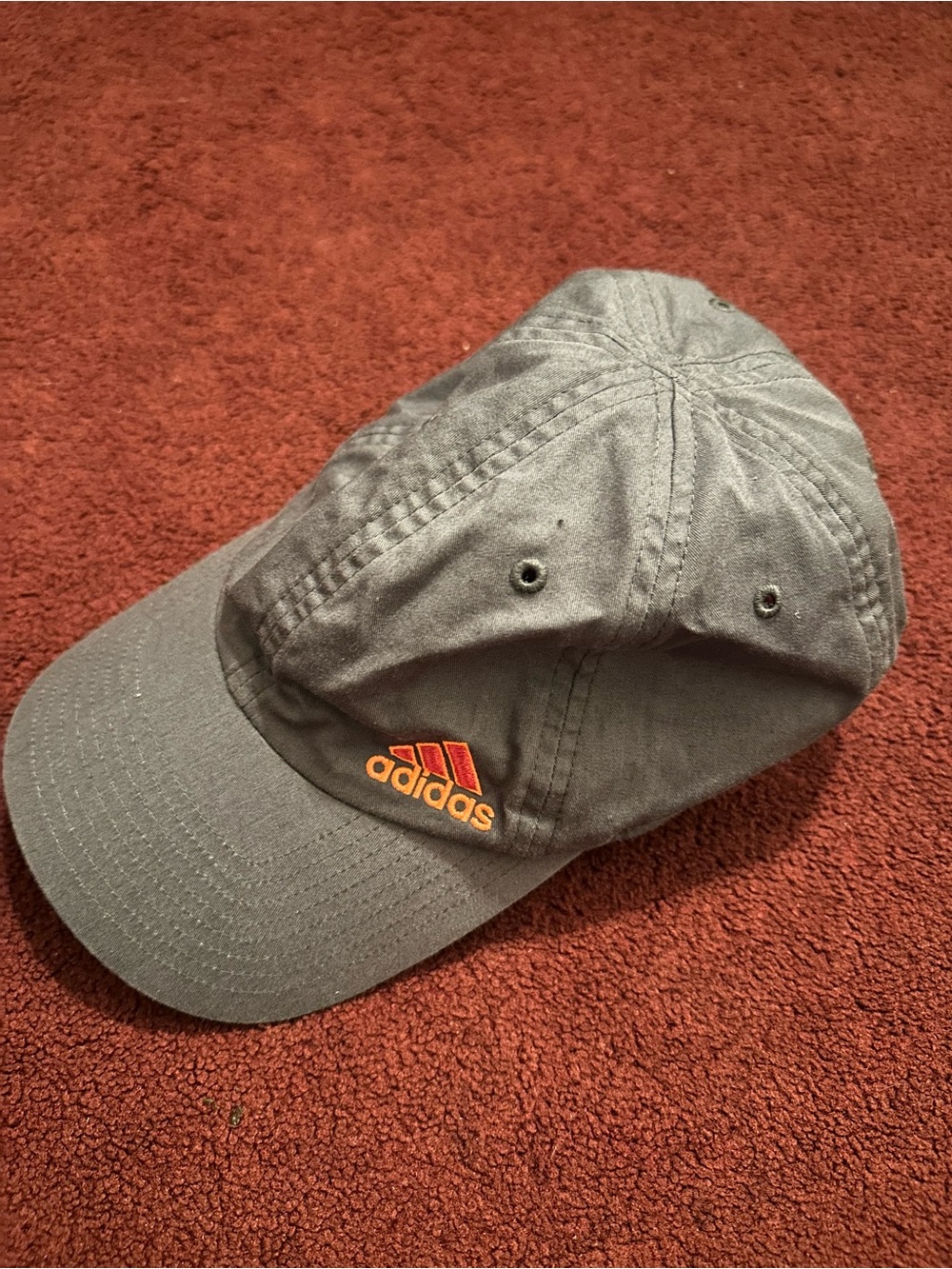 adidas Gray Baseball Cap with Orange Logo